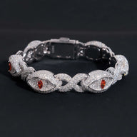 13mm Hip Hop Men Jewelry Diamond Iced Out Infinity Bracelets Colored Moissanite Cuban Link Bracelet Cat Eye Bracelet