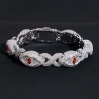 13mm Hip Hop Men Jewelry Diamond Iced Out Infinity Bracelets Colored Moissanite Cuban Link Bracelet Cat Eye Bracelet