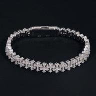 Luxury Small Size Cross Cuban Link Chain Sterling Silver 925 Moissanite Cross Bracelets Hip Hop Men's Jewelry