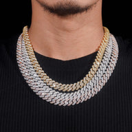 Promotion Factory Price Hip Hop Jewelry 12mm Solid 925 Sterling Silver Gold Plated GRA VVS Iced Out Moissanite Cuban Link Chain