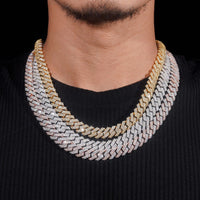Promotion Factory Price Hip Hop Jewelry 12mm Solid 925 Sterling Silver Gold Plated GRA VVS Iced Out Moissanite Cuban Link Chain