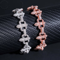 New Arrivals Fashion Infinity Hip Hop Top Quality VVS Moissanite 925 Silver Iced Out Bracelets