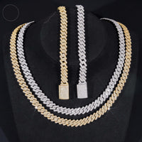 Factory Price 10mm Width 2Rows 925 Solid Silver Iced Out GRA