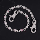 New Trendy Iced Out 13MM Figaro Chain 925 Sterling Silver VVS Moissanite Diamond Cuban Link Chain Men Necklaces