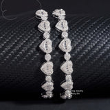 New Iced Out 925 Sterling Silver Heart Shape Moissanite Bracelet Trendy Men Hip Hop Jewelry Moissanite Cuban Link Chain