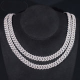 Pass Diamond Tester 925 Sterling Silver Hip Hop Style Iced Out 10mm Moissanite Cuban Link Chain
