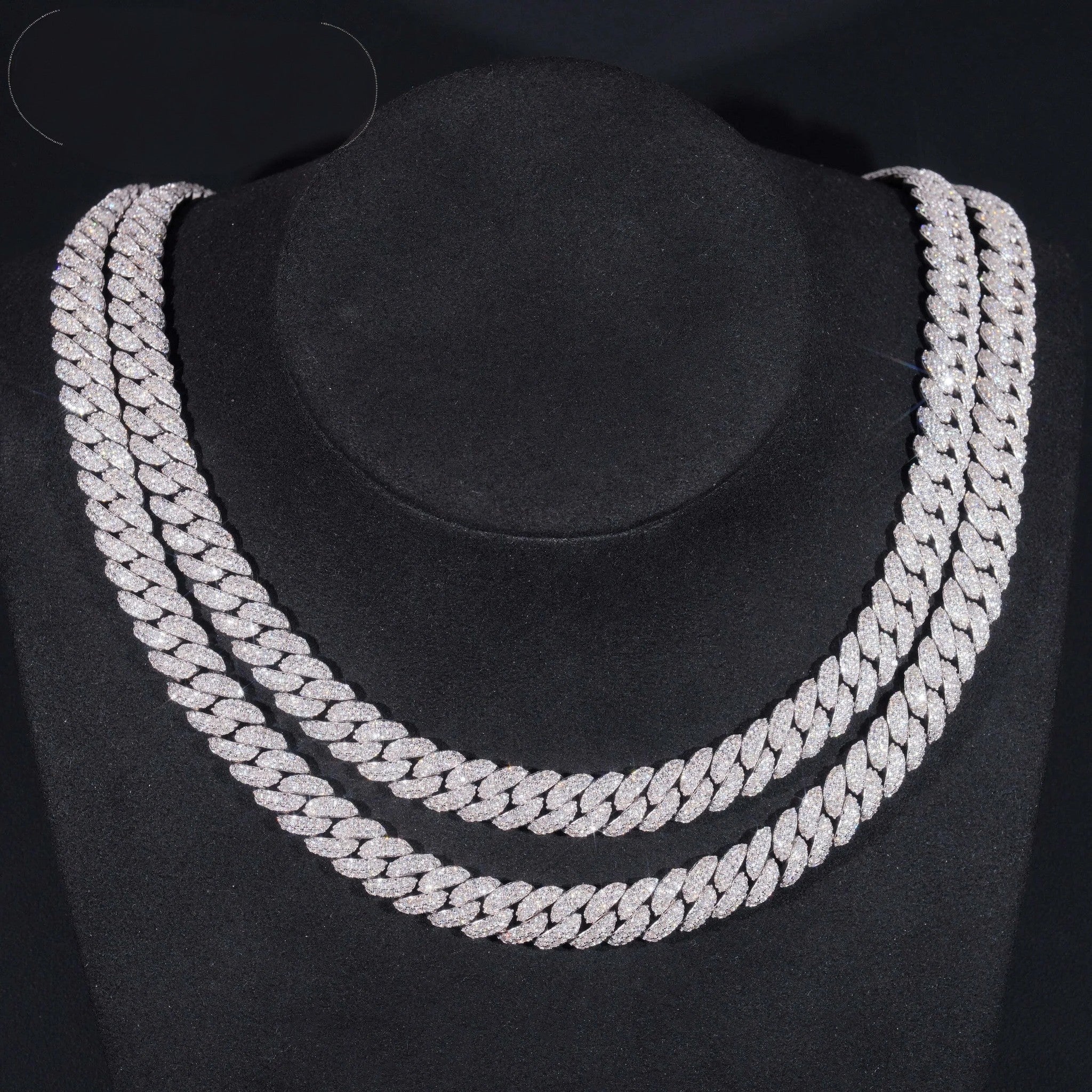 Pass Diamond Tester 925 Sterling Silver Hip Hop Style Iced Out 10mm Moissanite Cuban Link Chain