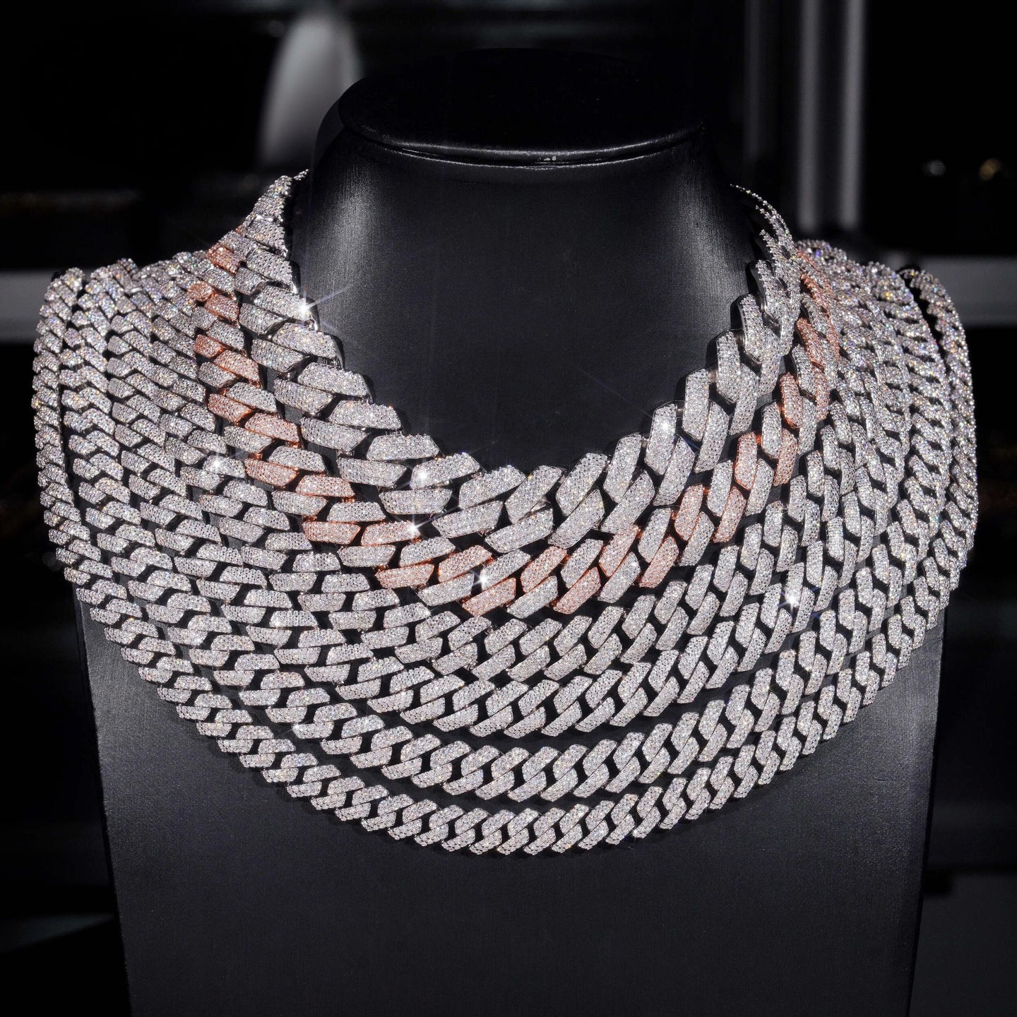 Iced Out Jewelry Classic 10mm 12mm 13mm 14mm 15mm 18mm Moissanite Diamond Hip Hop 925 Silver Cuban Link Chain