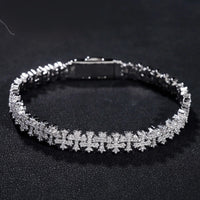 Pass Diamond Tester Silver 925 Gold Plated Hip Hop Jewelry Custom VVS Moissanite Cuban Link Chain Cross Bracelet