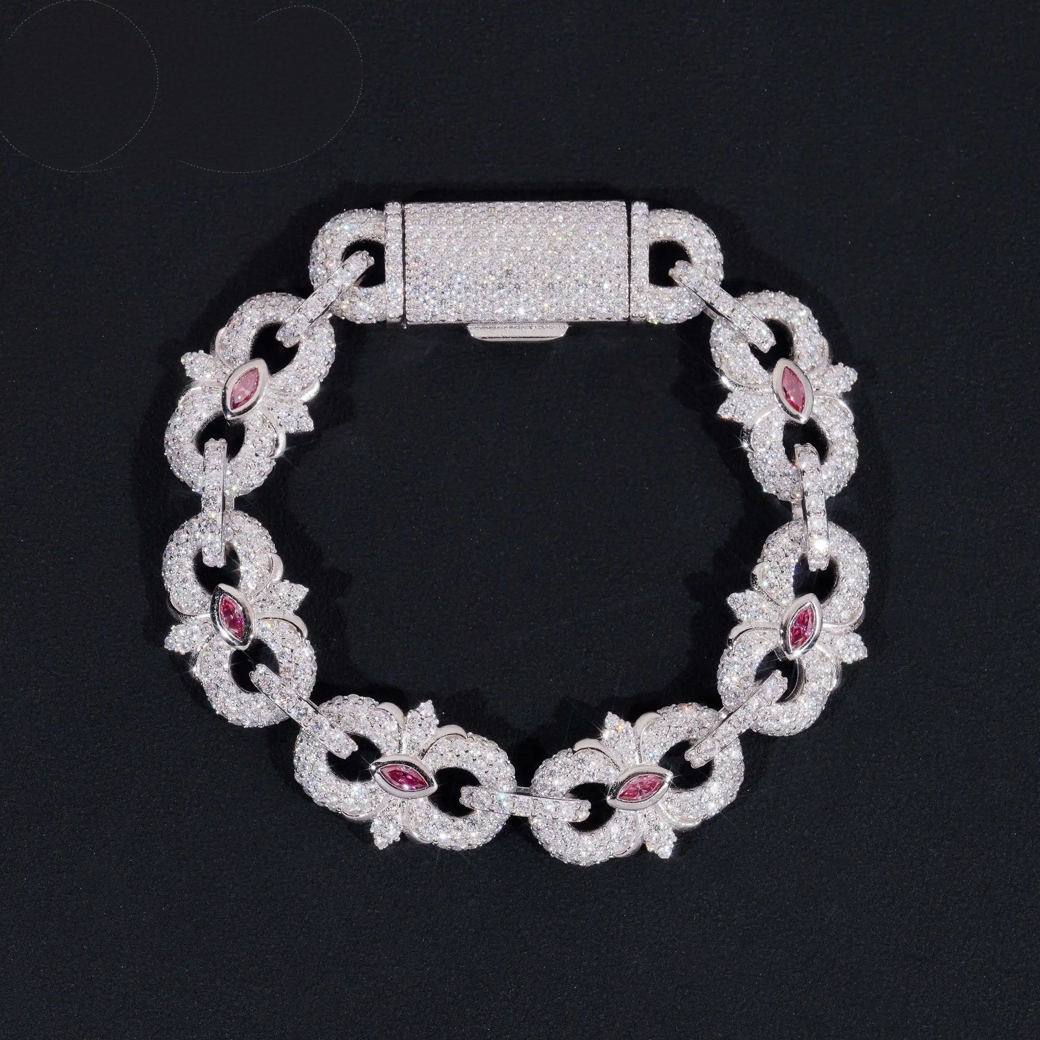 Pass Diamond Tester Silver 925 Gold Plated Hip Hop Jewelry Custom Men Eye Cross Color VVS Moissanite Cuban Link Chain Bracelet