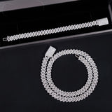 Factory Price 10mm Width 2Rows 925 Solid Silver Iced Out GRA