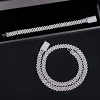 Factory Price 10mm Width 2Rows 925 Solid Silver Iced Out GRA