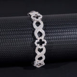 New Arrivals Hip Hop GRA Certificate 11mm 925 Silver Infinity Clover Cuban Mens Moissanite Bracelet