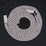 Factory Price Hip Hop Jewelry 10mm Solid 925 Sterling Silver Gold Plated GRA VVS Iced Out Moissanite Miami Cuban Link Chain