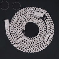 Factory Price Hip Hop Jewelry 10mm Solid 925 Sterling Silver Gold Plated GRA VVS Iced Out Moissanite Miami Cuban Link Chain