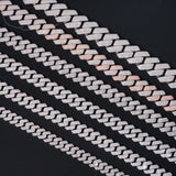 Iced Out Jewelry Classic 10mm 12mm 13mm 14mm 15mm 18mm Moissanite Diamond Hip Hop 925 Silver Cuban Link Chain