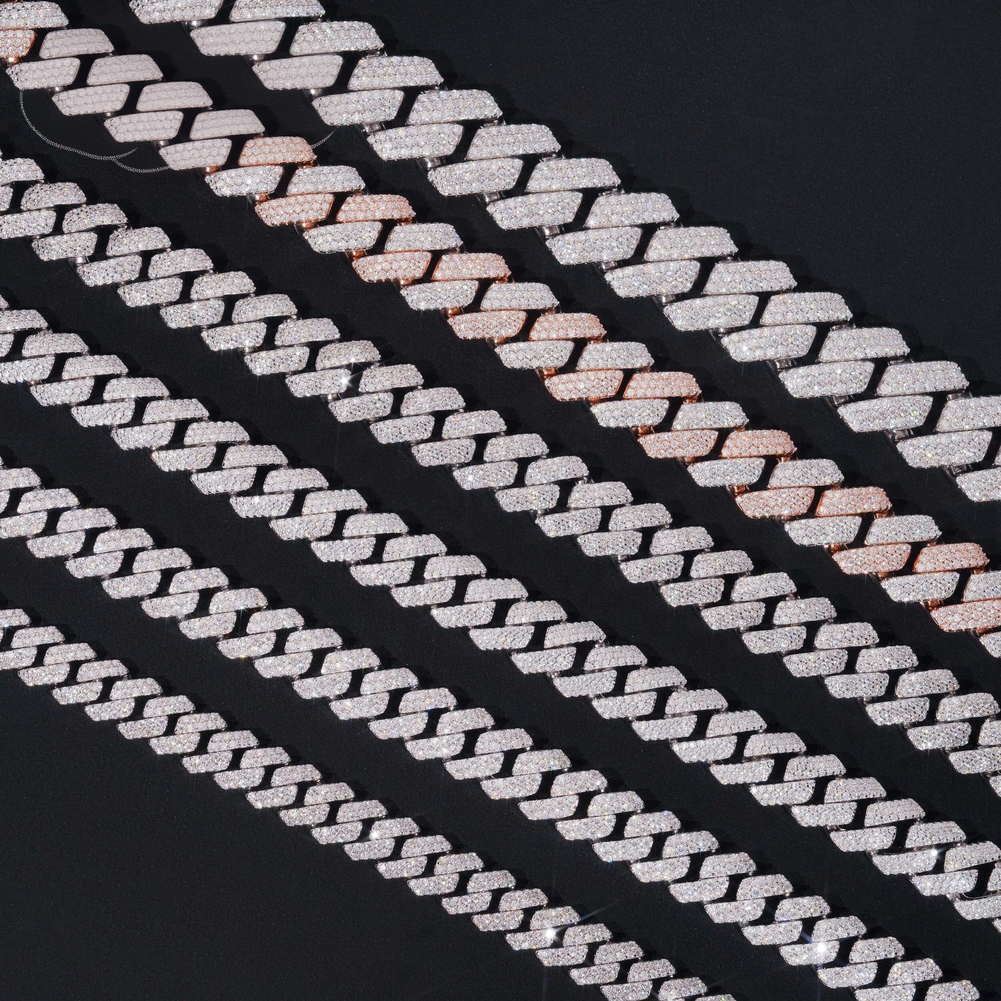 Iced Out Jewelry Classic 10mm 12mm 13mm 14mm 15mm 18mm Moissanite Diamond Hip Hop 925 Silver Cuban Link Chain