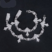 Pass Diamond Tester Silver 925 Gold Plated Hip Hop Jewelry Custom Mens Cross Mix Ball VVS Moissanite Cuban Link Bracelets