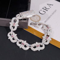 Pass Diamond Tester Silver 925 Gold Plated Hip Hop Jewelry Custom Men Eye Cross Color VVS Moissanite Cuban Link Chain Bracelet