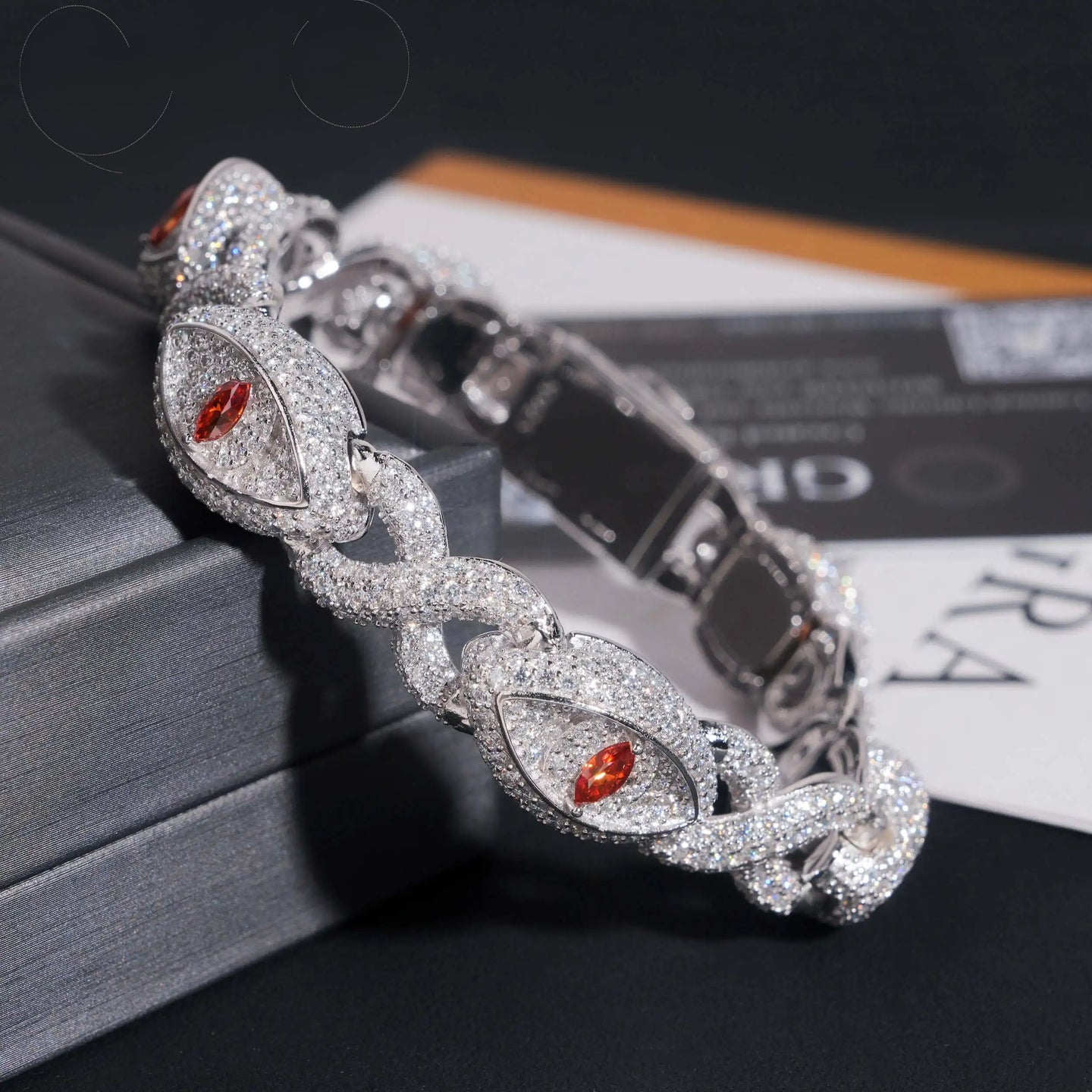 13mm Hip Hop Men Jewelry Diamond Iced Out Infinity Bracelets Colored Moissanite Cuban Link Bracelet Cat Eye Bracelet