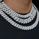 Hot Sale Rise up Moissanite Chain Pass Diamond Tester Diamonds 925 Sterling Silver Gold Plated Cuban Link Chain