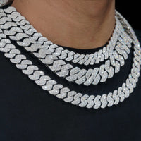 Hot Sale Rise up Moissanite Chain Pass Diamond Tester Diamonds 925 Sterling Silver Gold Plated Cuban Link Chain