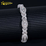Pass Diamond Tester Silver 925 Gold Plated Hip Hop Jewelry Custom Mens Eye Bracelet VVS Moissanite Cuban Bracelet