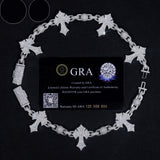 Pass Diamond Tester Silver 925 Gold Plated Hip Hop Jewelry Custom Mens Cross Mix Ball VVS Moissanite Cuban Link Bracelets