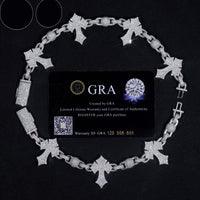 Pass Diamond Tester Silver 925 Gold Plated Hip Hop Jewelry Custom Mens Cross Mix Ball VVS Moissanite Cuban Link Bracelets