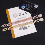 New Design Hip Hop Jewelry Real 925 Sterling Silver Pass Diamond Tester Fully Iced Out Flower Infinity Cuban Link Bracelet