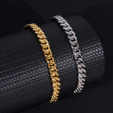 New Stocks Factory Price Hip Hop Jewelry 6mm Solid 925 Sterling Silver Moissanite Lock Stainless Steel Cuban Link Chain