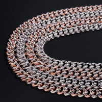 RTS Factory Hip Hop Jewelry 13mm Raised Stones Solid 925 Sterling Silver Gold Plated Iced Out Moissanite Miami Cuban Link Chain