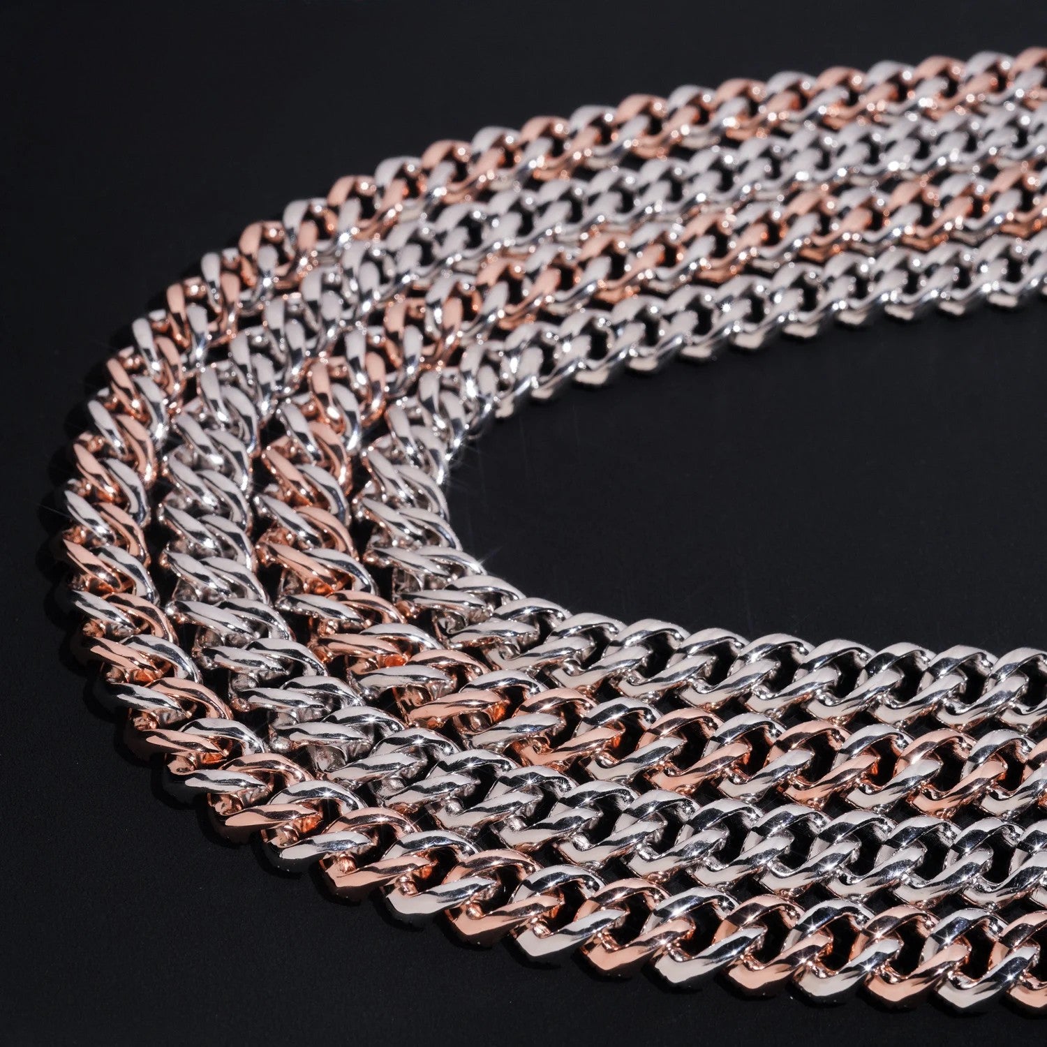 RTS Factory Hip Hop Jewelry 13mm Raised Stones Solid 925 Sterling Silver Gold Plated Iced Out Moissanite Miami Cuban Link Chain