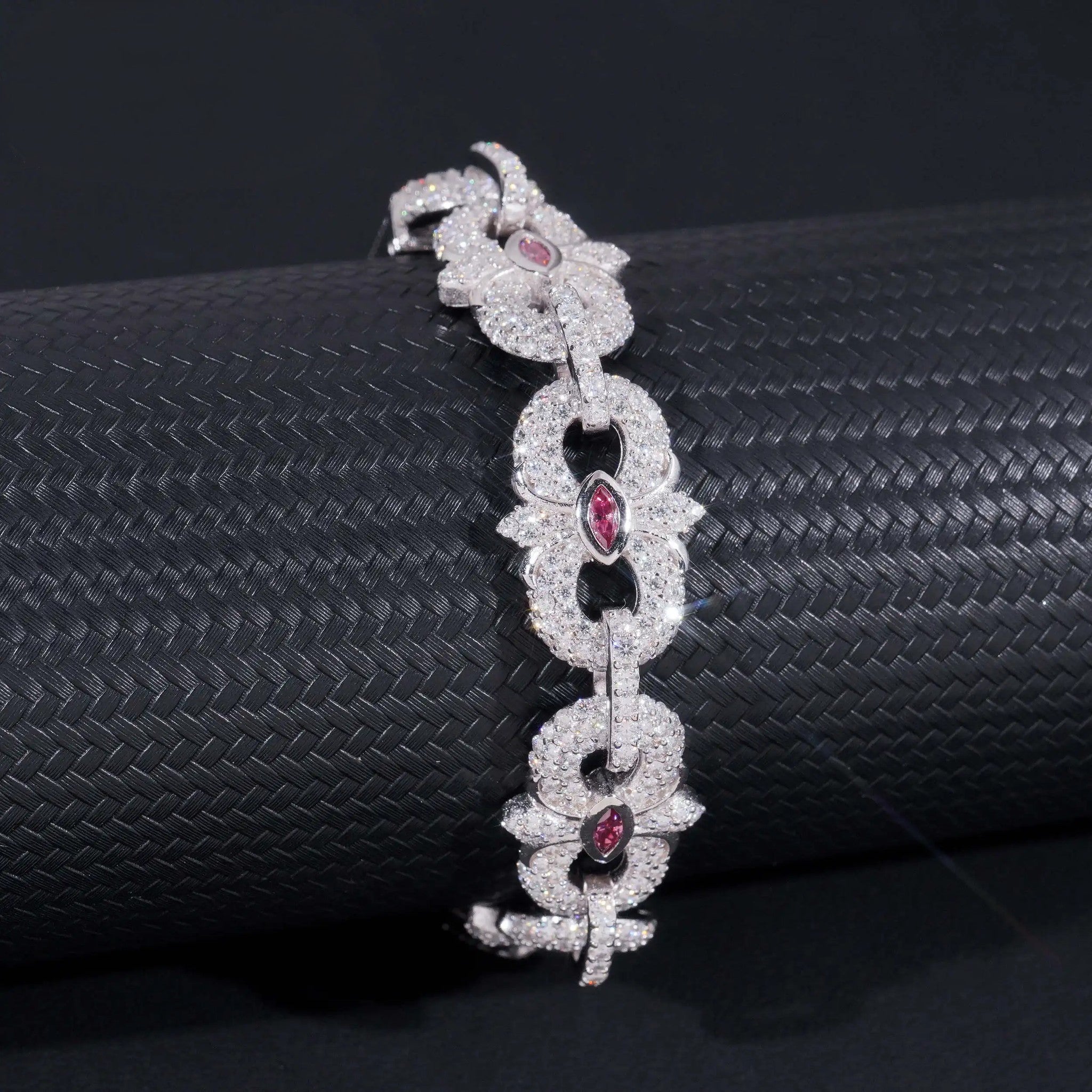 Pass Diamond Tester Silver 925 Gold Plated Hip Hop Jewelry Custom Men Eye Cross Color VVS Moissanite Cuban Link Chain Bracelet