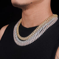 Promotion Factory Price Hip Hop Jewelry 12mm Solid 925 Sterling Silver Gold Plated GRA VVS Iced Out Moissanite Cuban Link Chain