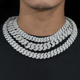 Hot Sale Rise up Moissanite Chain Pass Diamond Tester Diamonds 925 Sterling Silver Gold Plated Cuban Link Chain