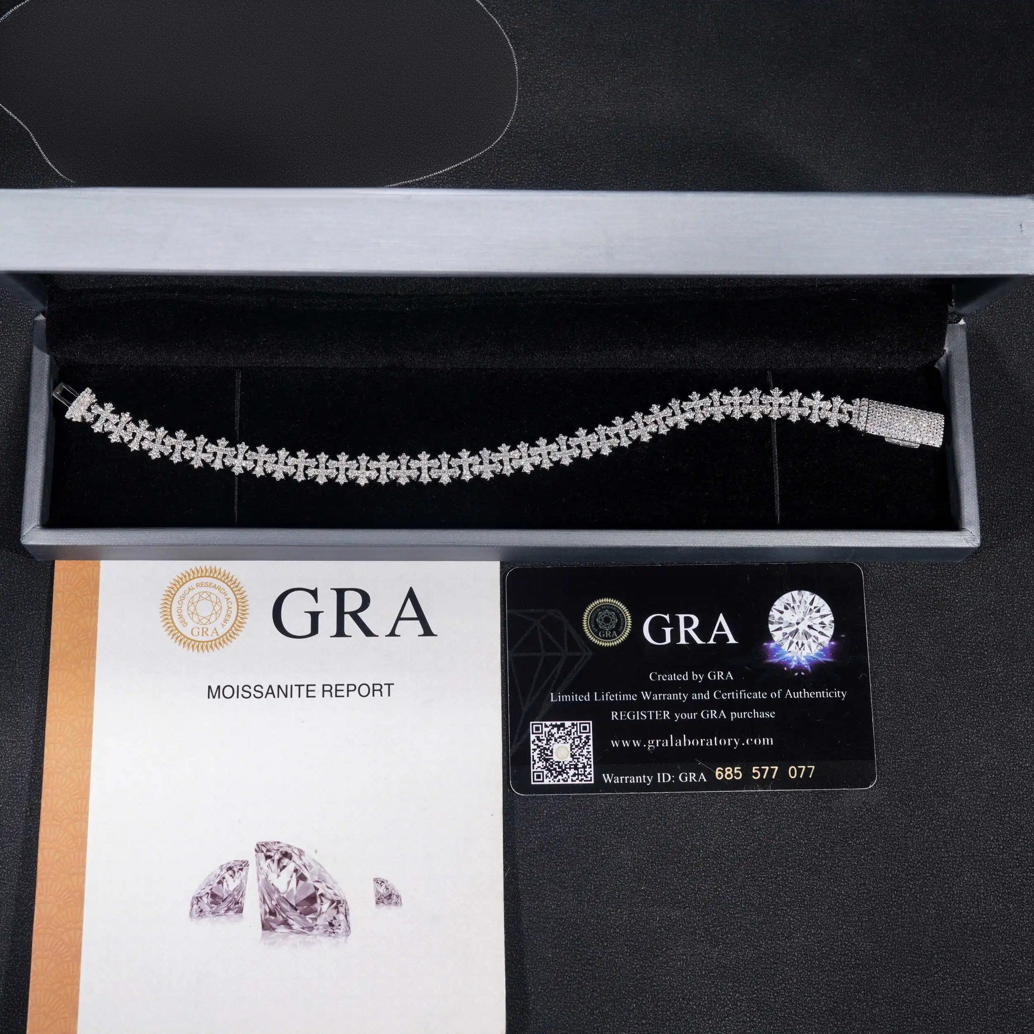 Pass Diamond Tester Silver 925 Gold Plated Hip Hop Jewelry Custom VVS Moissanite Cuban Link Chain Cross Bracelet