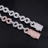 Ready to Ship 13MM Width Solid Sterling Silver 925 Gold Plated Hip Hop VVS Moissanite Infinity Cuban Link Chain Bracelet