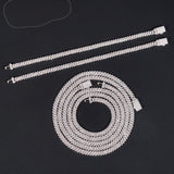 Hot Sale RTS Cuban Chain 5mm ONE ROW Moissanite Pass Diamond Tester 925 Silver Gold Plated Cuban Link Chain Fine Jewelry