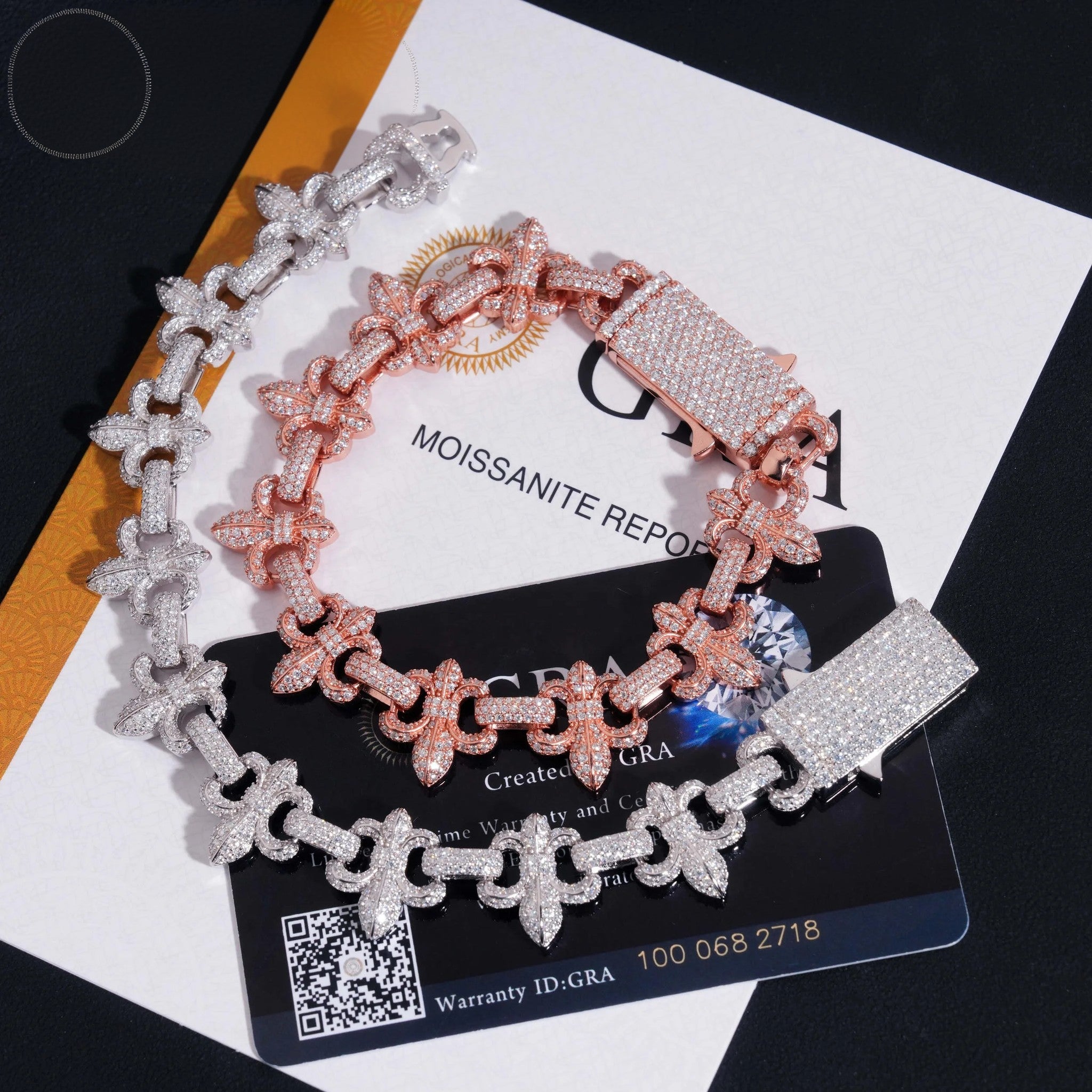 New Arrivals Fashion Infinity Hip Hop Top Quality VVS Moissanite 925 Silver Iced Out Bracelets