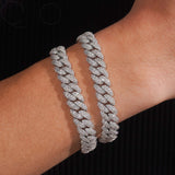 Pass Diamond Tester 925 Sterling Silver Hip Hop Style Iced Out 10mm Moissanite Cuban Link Chain