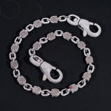 New Trendy Iced Out 13MM Figaro Chain 925 Sterling Silver VVS Moissanite Diamond Cuban Link Chain Men Necklaces