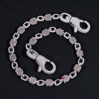 New Trendy Iced Out 13MM Figaro Chain 925 Sterling Silver VVS Moissanite Diamond Cuban Link Chain Men Necklaces
