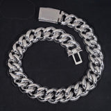 Big Heavy Solid 28MM GRA Certificate 925 Sterling Silver Miami Moissanite Diamond Cuban Link Chain