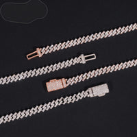 Pass Diamond Tester Iced Out One Row Hip Hop Thin 5mm Width 925 Sliver Moissanite Cuban Link Chain