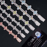 Hot Sale New Design Hip Hop Colorful Marquise 925 Silver VVS Moissanite Iced Out Bracelet