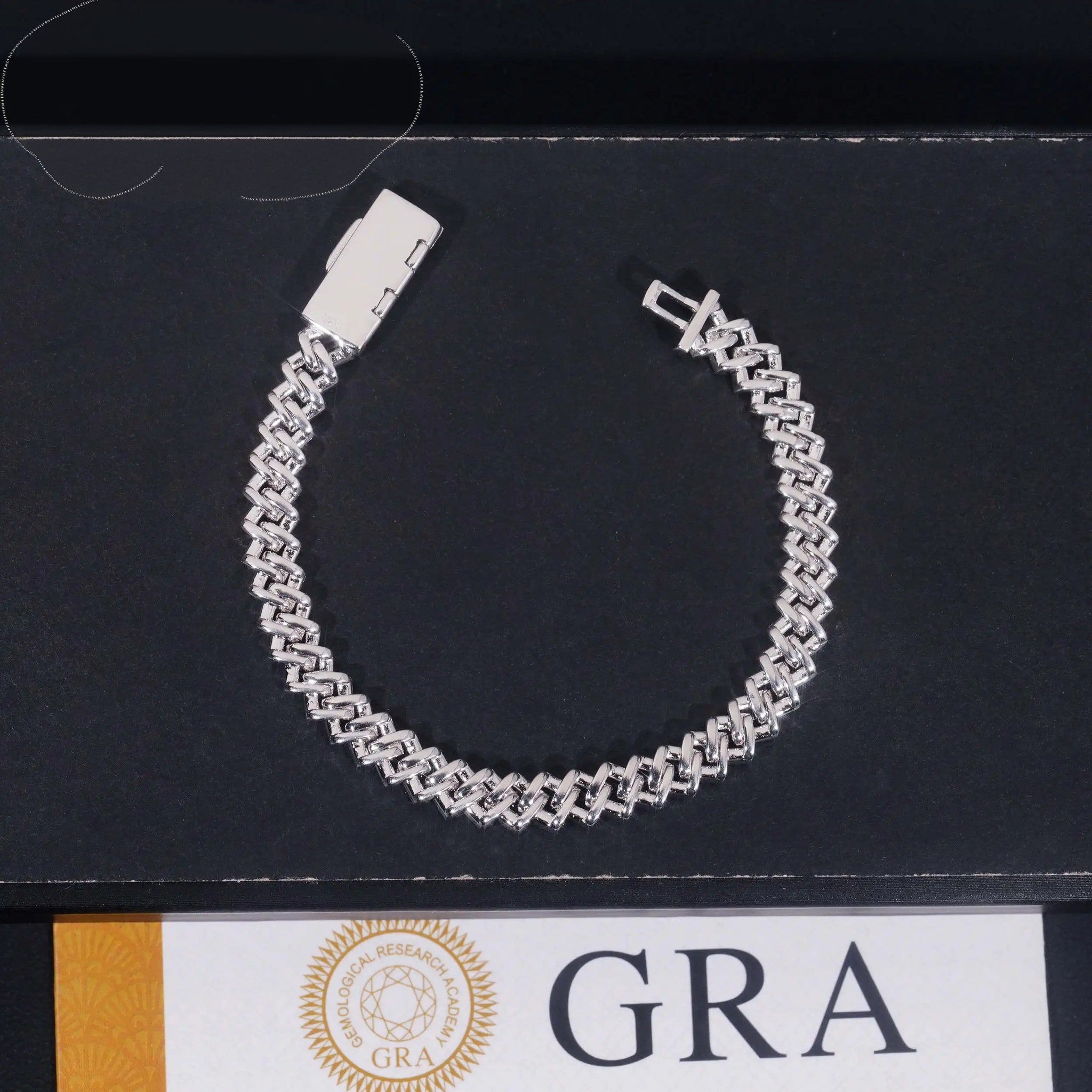 Single Row Moissanite 7mm Iced Out Cuban Necklace & Bracelet VVS Moissanite 925 Sterling Silver Miami Cuban Link Chain
