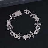 New Arrival Hip Hop Jewelry 925 Sterling Silver Pass Diamond Tester Iced Out Cross Infinity Link Moissanite Cuban Bracelet
