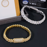 Factory Price 10mm Width 2Rows 925 Solid Silver Iced Out GRA