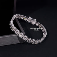 New Arrivals Hip Hop 7mm High Quality Hand Cut Miracle Plate 925 Silver Cuban Link Chain VVS Moissanite Bracelet